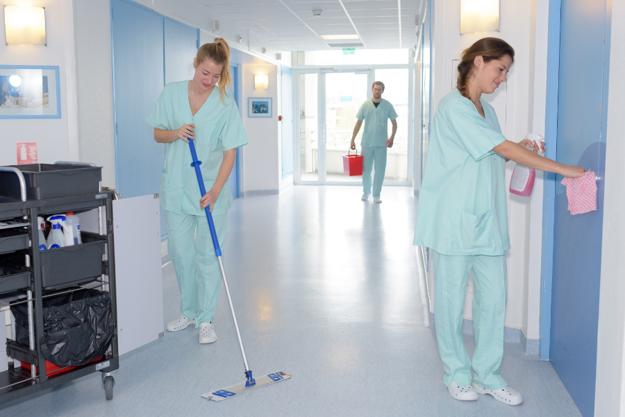 Reinigung im Krankenhaus